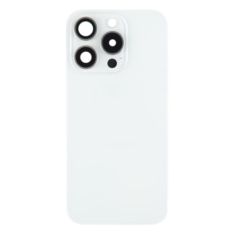 Back Glass Panel for Apple iPhone 15 Pro White (with Camera Lens and MagSafe Magnet)
