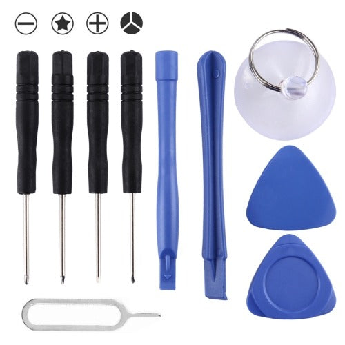 Mini Phone And Laptop Opening Tools  Kit10 in 1 Repair Kits (4 x Screwdriver + 2 x Teardown Rods + 1 x Chuck + 2 x Triangle on Thick Slices + Eject Pin)