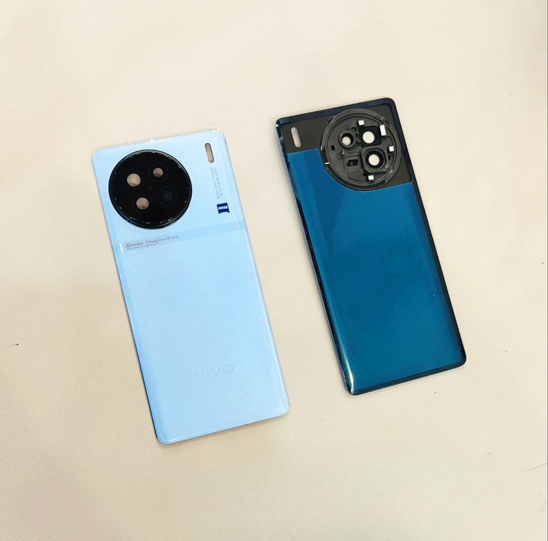 Back Panel Cover For Vivo X90 Blue With Lens
