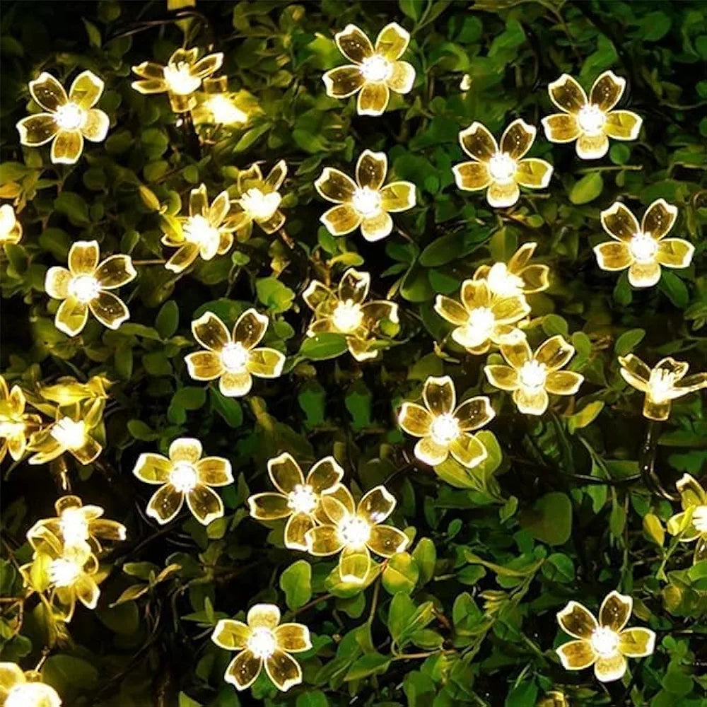 Flower Fairy String Lights, Led Christmas Lights for Diwali Home Decoration (Warm White) - EGFix