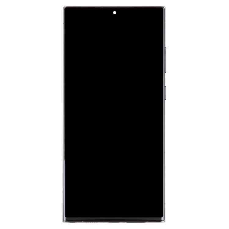 AMOLED Display Screen for Samsung Galaxy S23 Ultra Black with Frame Folder Combo Full Screen Size EGFix