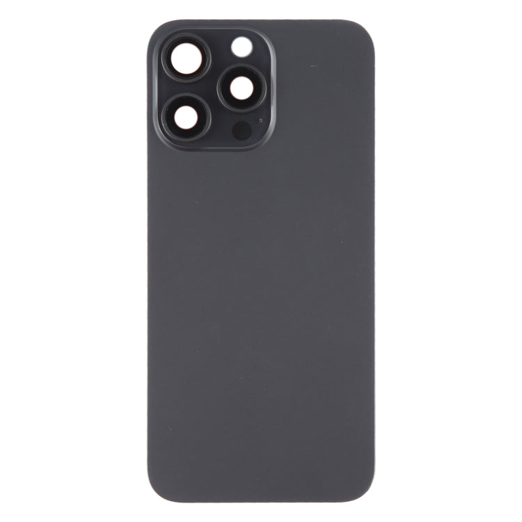 Back Glass Panel for Apple iPhone 15 Pro Max Black with Camera Lens and Magsafe Magnet EGFix