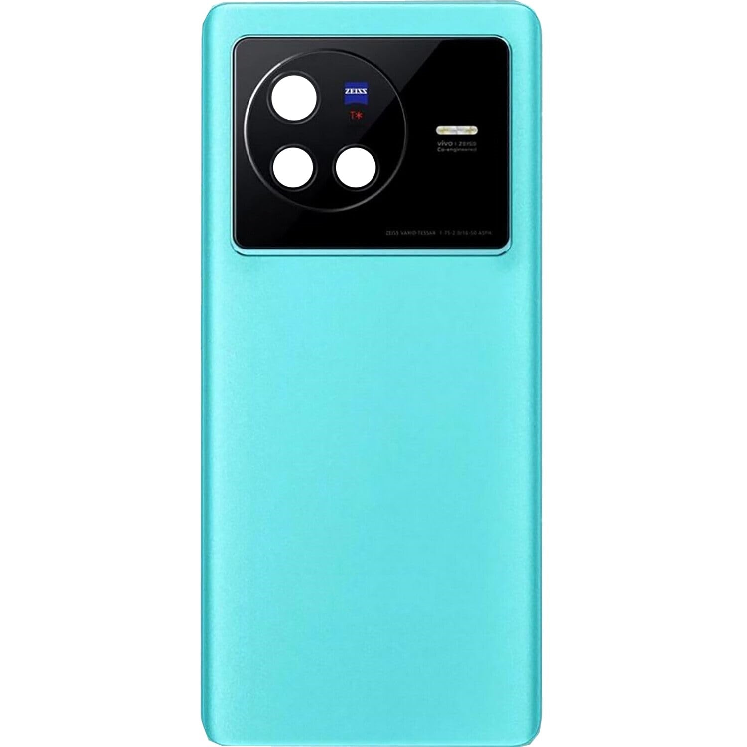 Back Glass Panel Cover For Vivo X80 With Camera Lens Blue
