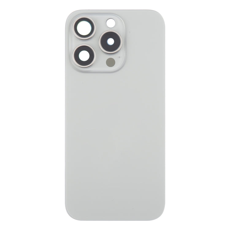 Back Glass Panel for for Apple iPhone 16 Pro Max Silver with Camera Lens