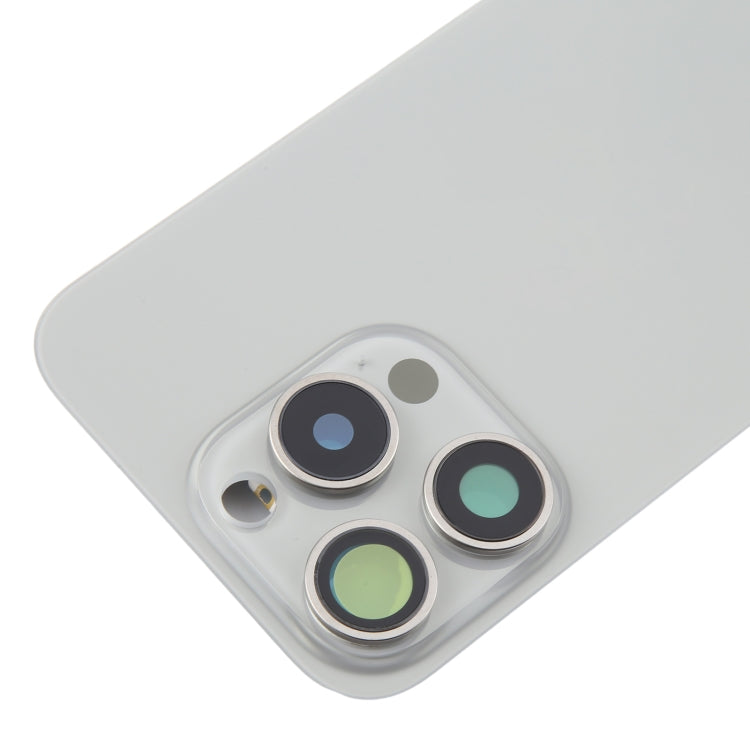 Back Glass Panel for for Apple iPhone 16 Pro Max Silver with Camera Lens