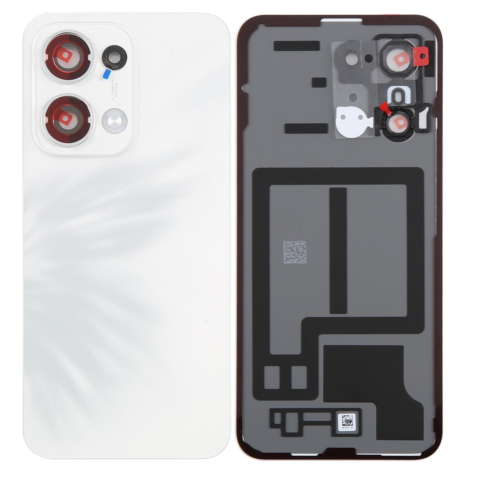 Back Glass Panel for Oppo Reno 13 5G White with Camera Lens - EGFix