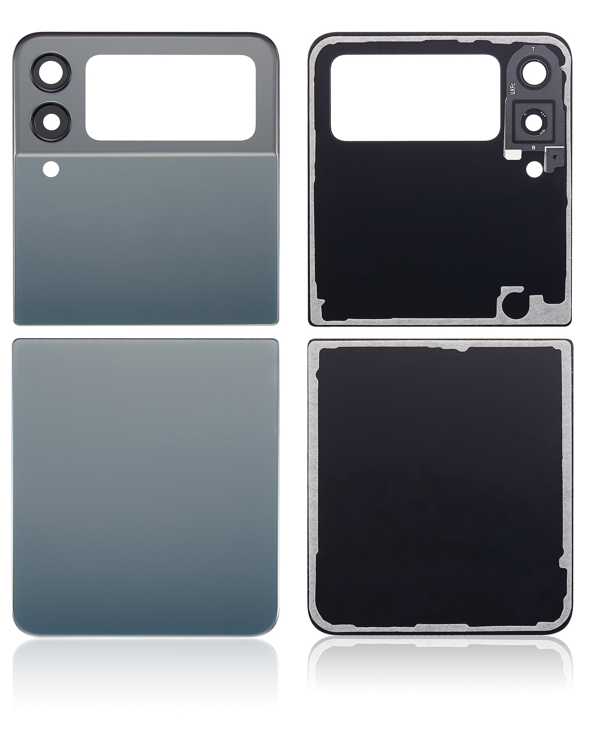 Back Glass Panel for Samsung Galaxy Z Flip 3 5G Green with Camera Lens - EGFix