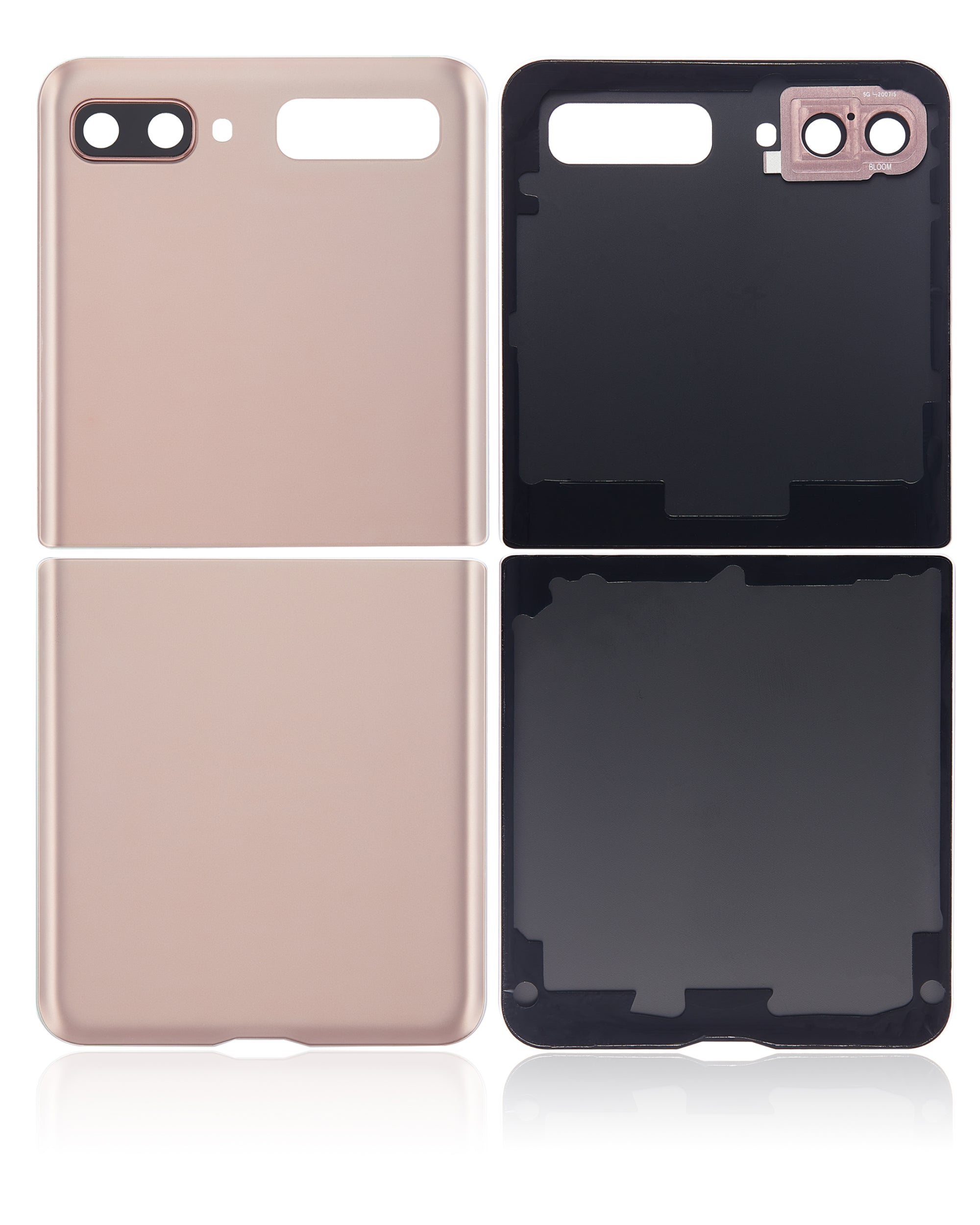 Back Glass Panel for Samsung Galaxy Z Flip 5G Bronze with Camera Lens - EGFix