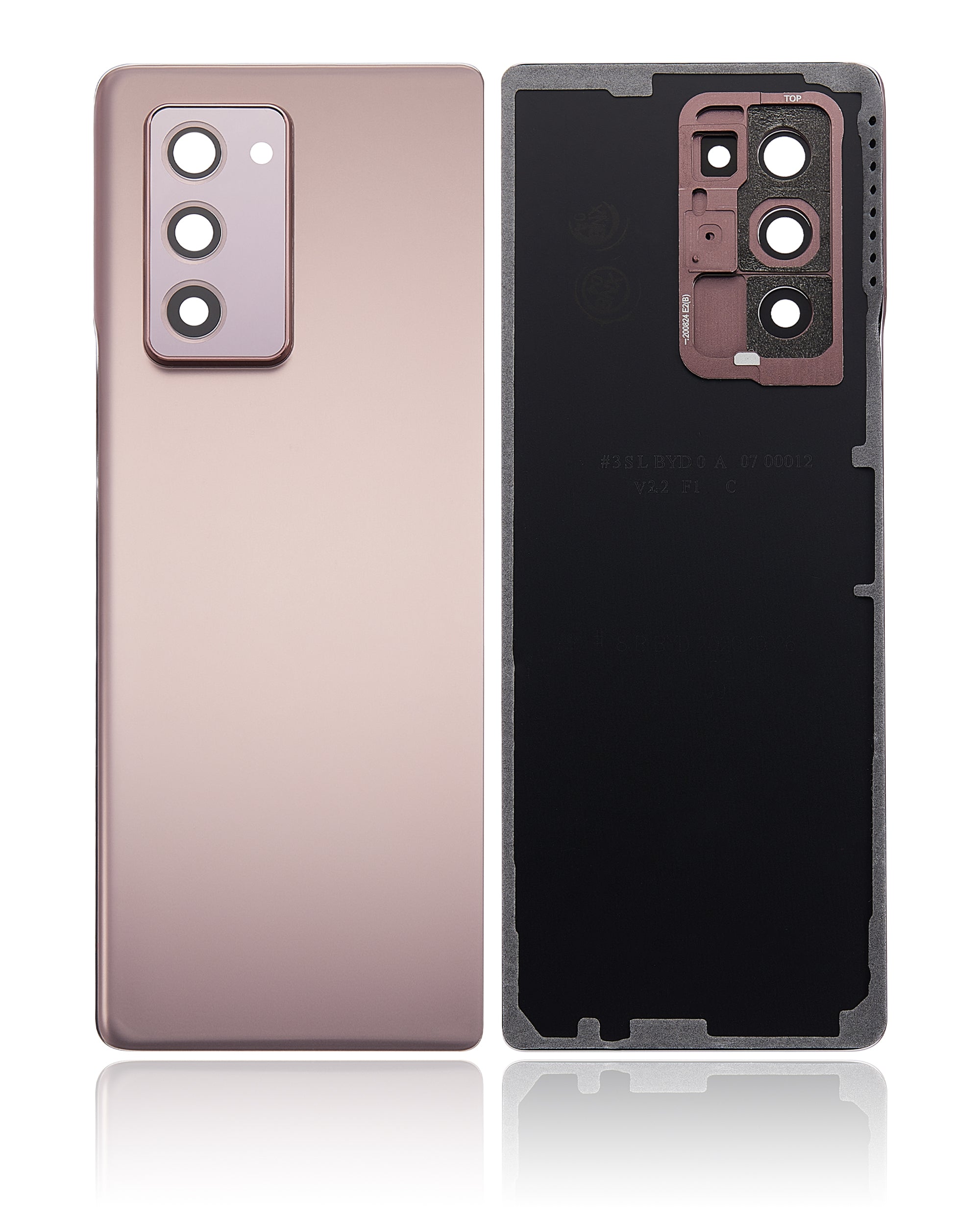 Back Glass Panel for Samsung Galaxy Z Fold 2 5G Bronze with Camera Lens - EGFix