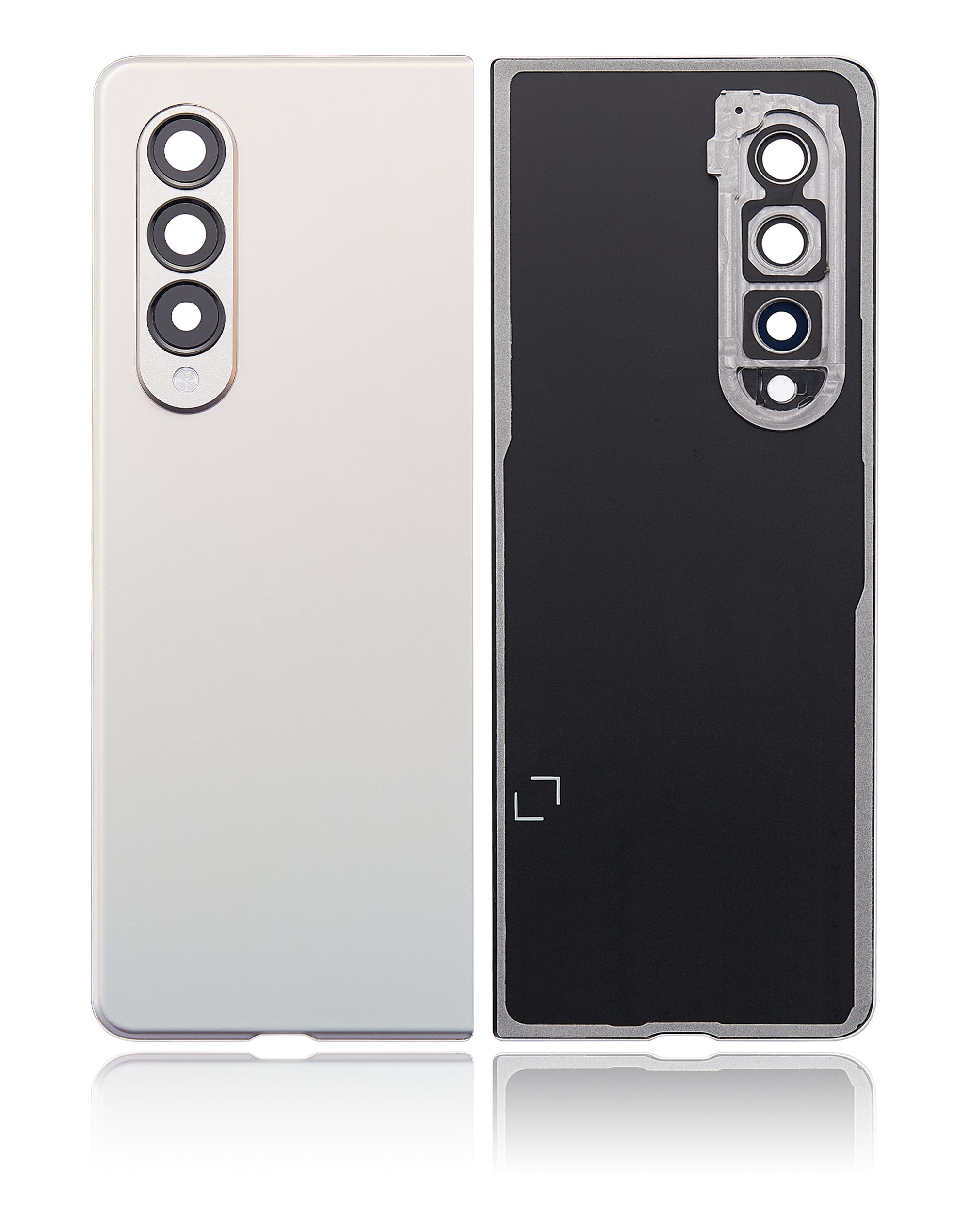 Back Glass Panel for Samsung Galaxy Z Fold 3 5G Silver with Camera Lens - EGFix
