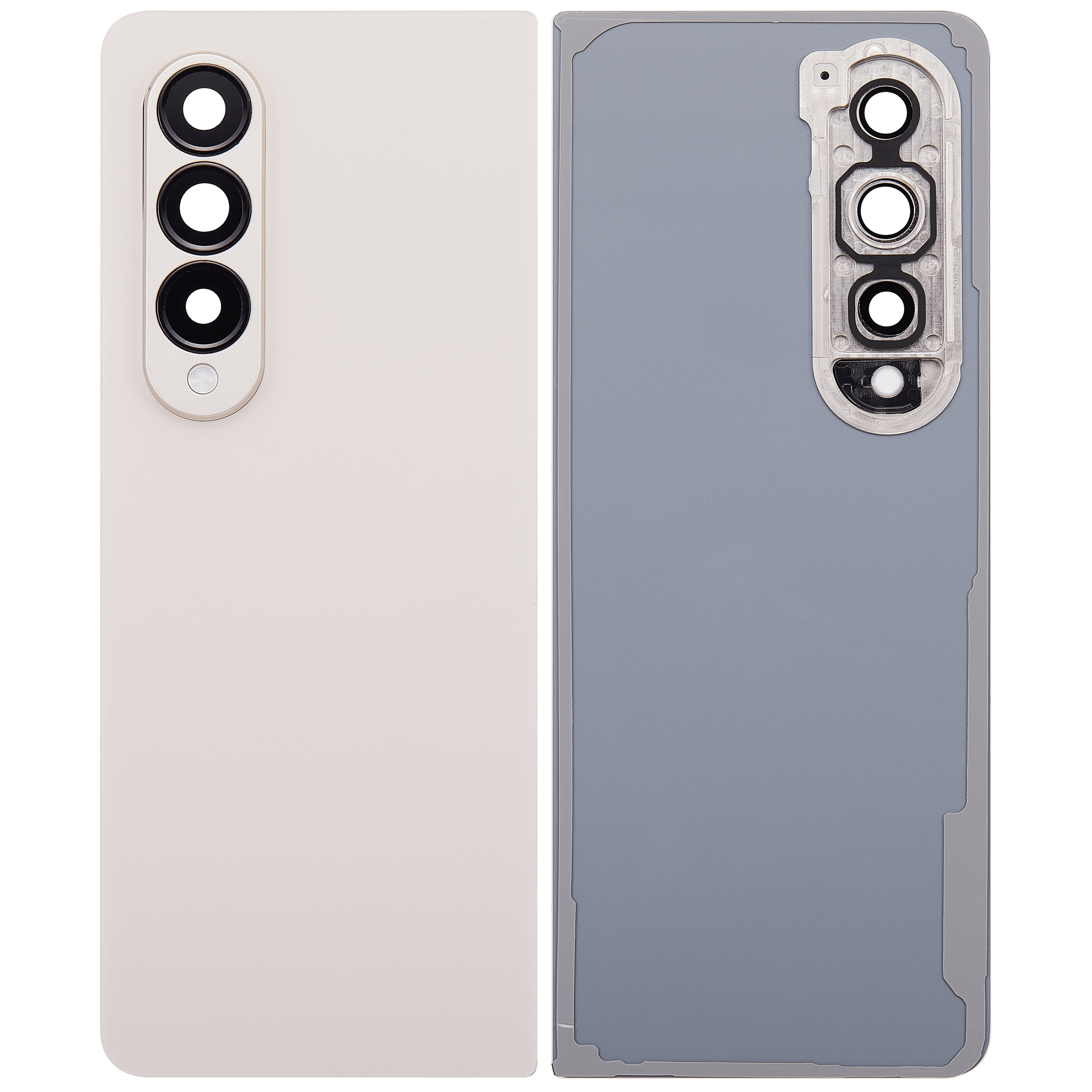 Back Glass Panel for Samsung Galaxy Z Fold 4 Beige with Camera Lens - EGFix