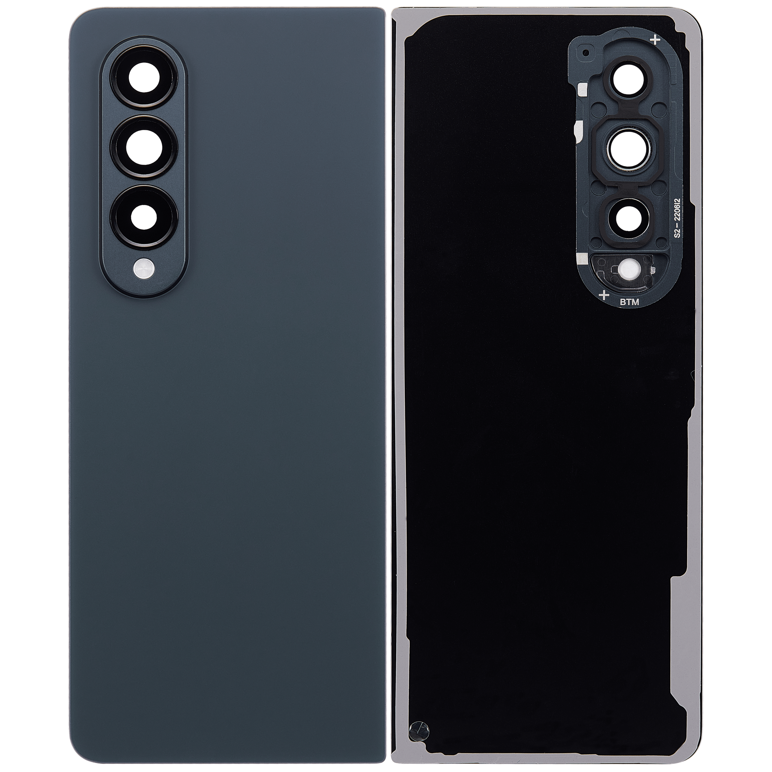 Back Glass Panel for Samsung Galaxy Z Fold 4 Graygreen with Camera Lens - EGFix