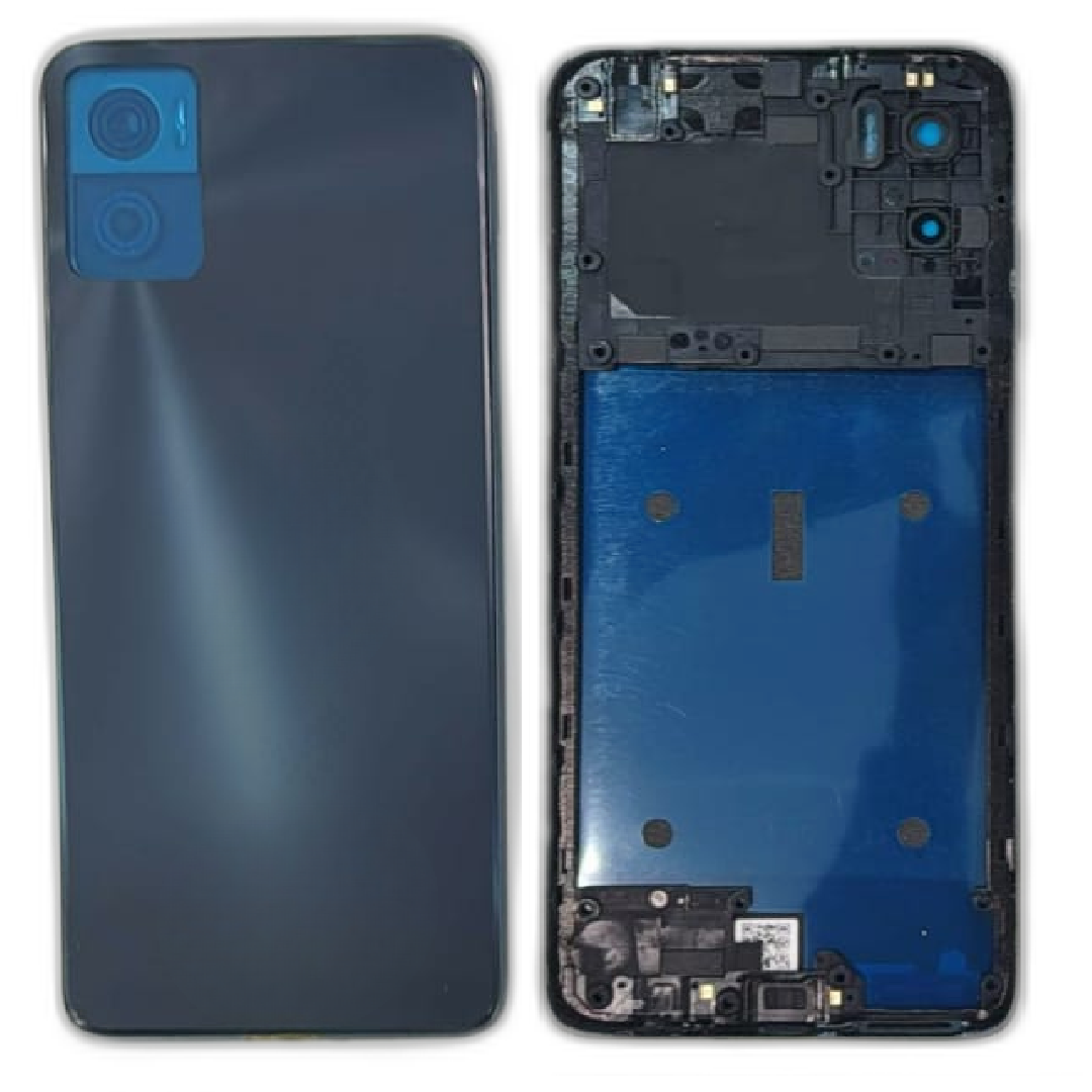 Back Panel Housing Body for Motorola Moto E22 Black - EGFix