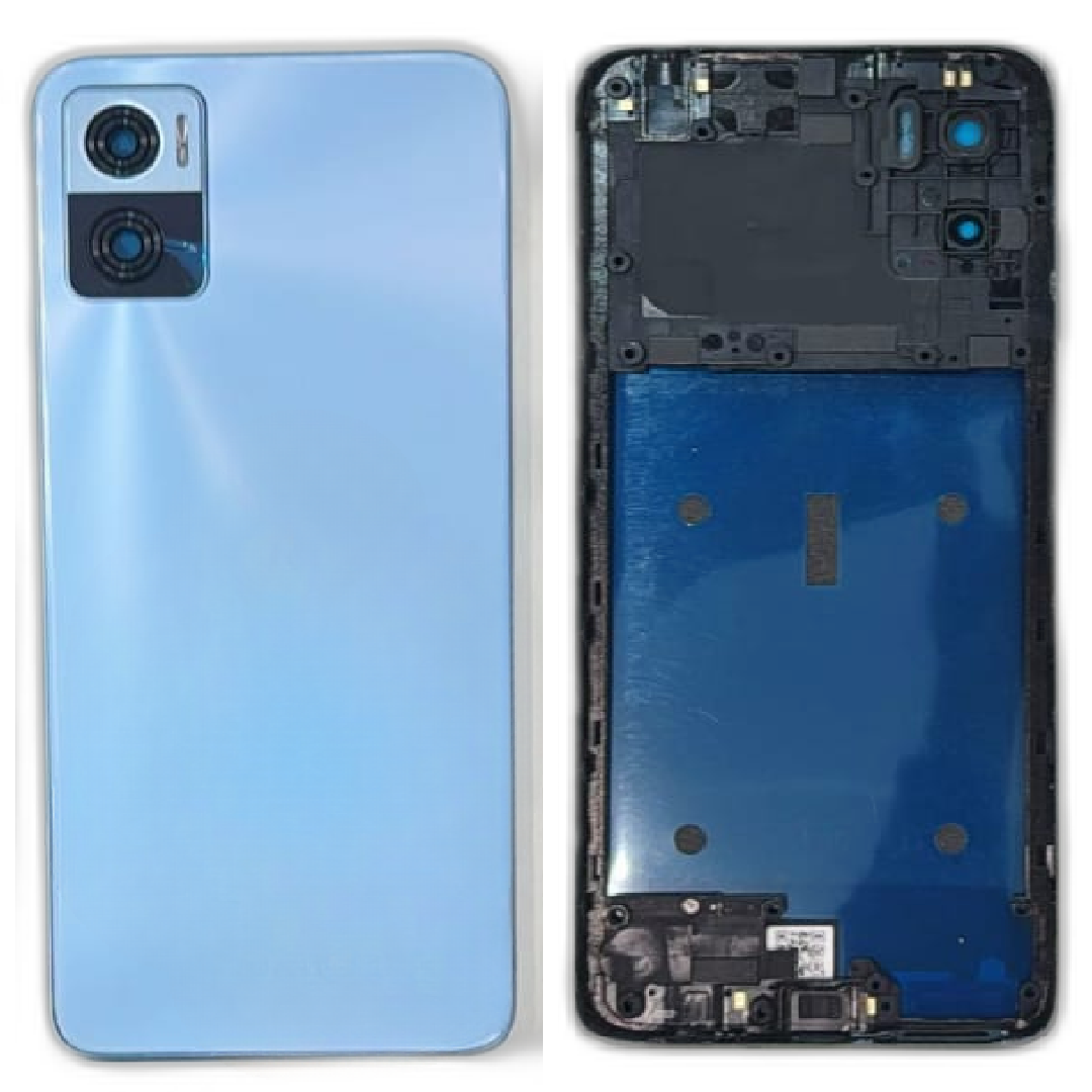 Back Panel Housing Body for Motorola Moto E22 Blue - EGFix