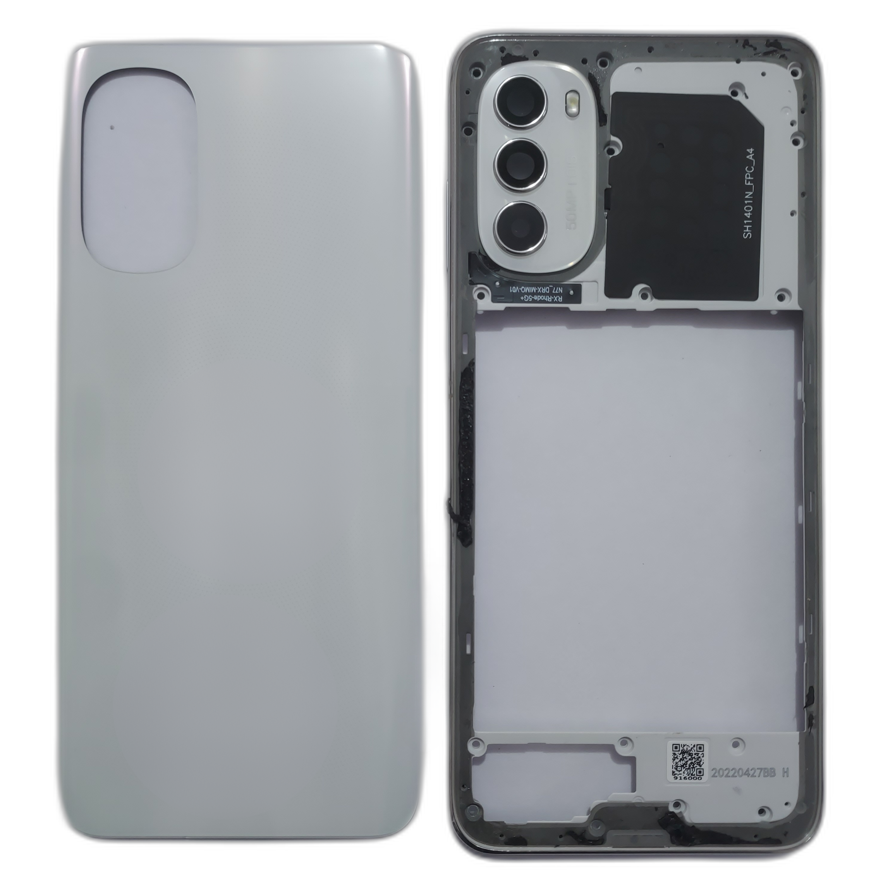 Back Panel Housing Body for Motorola Moto G52 White - EGFix