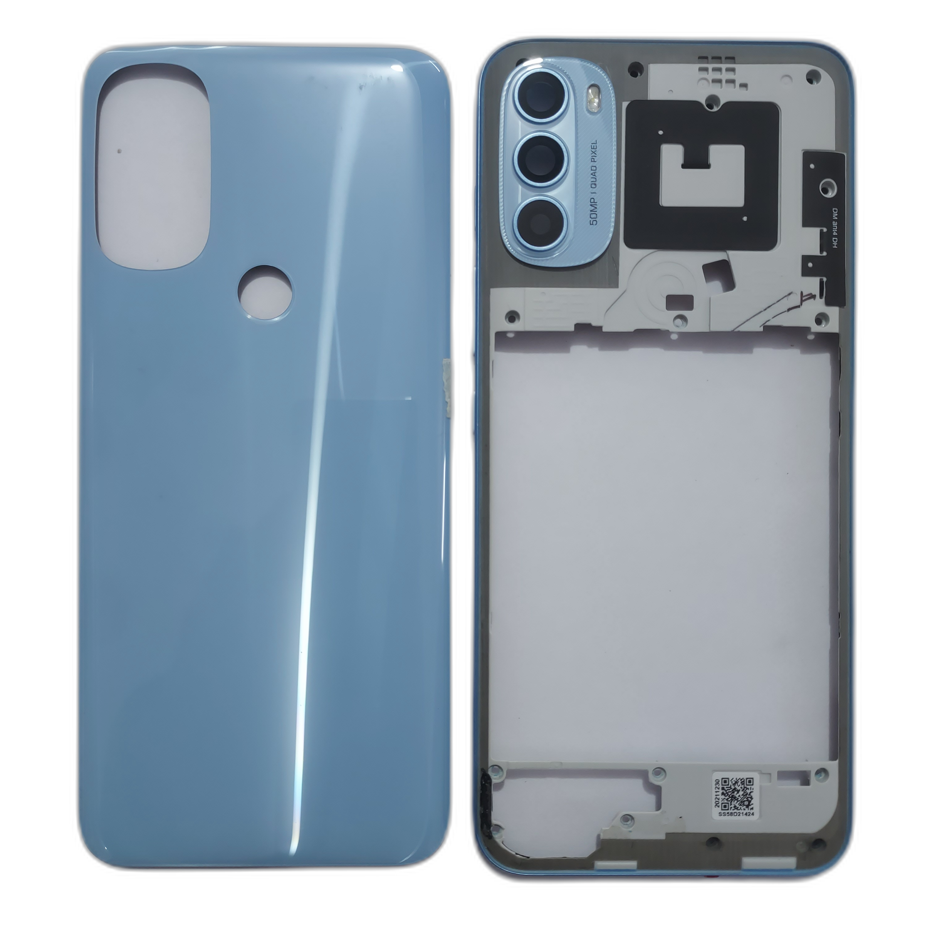 Back Panel Housing Body for Motorola Moto G71 5G Blue - EGFix