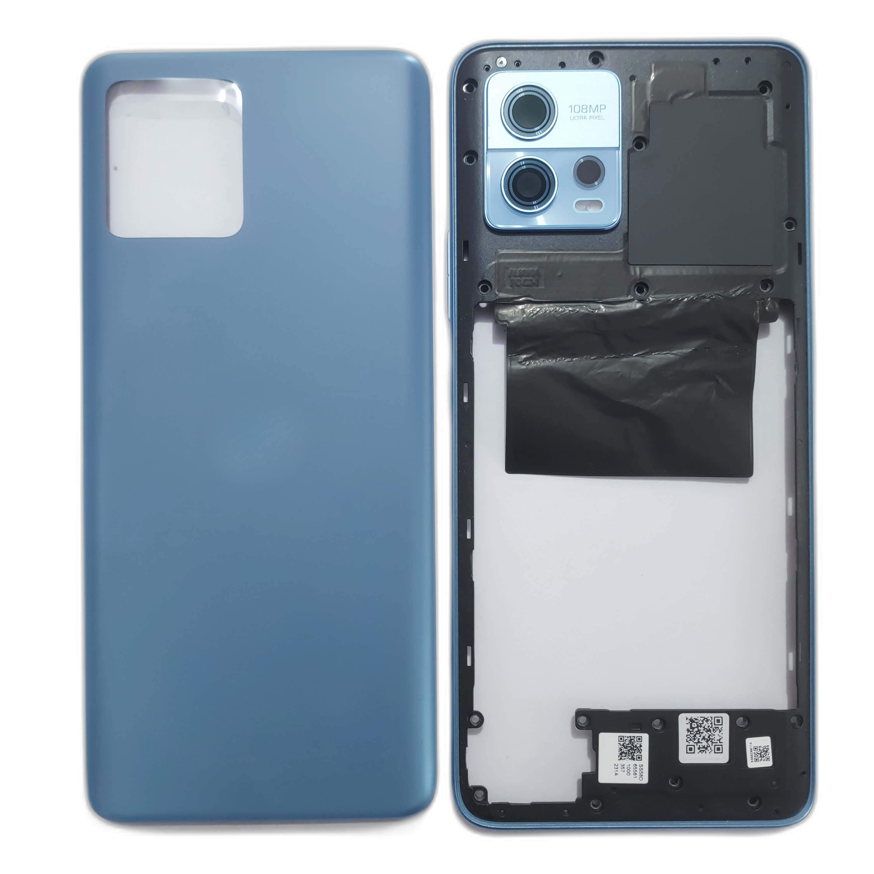 Back Panel Housing Body for Motorola Moto G72 Blue - EGFix
