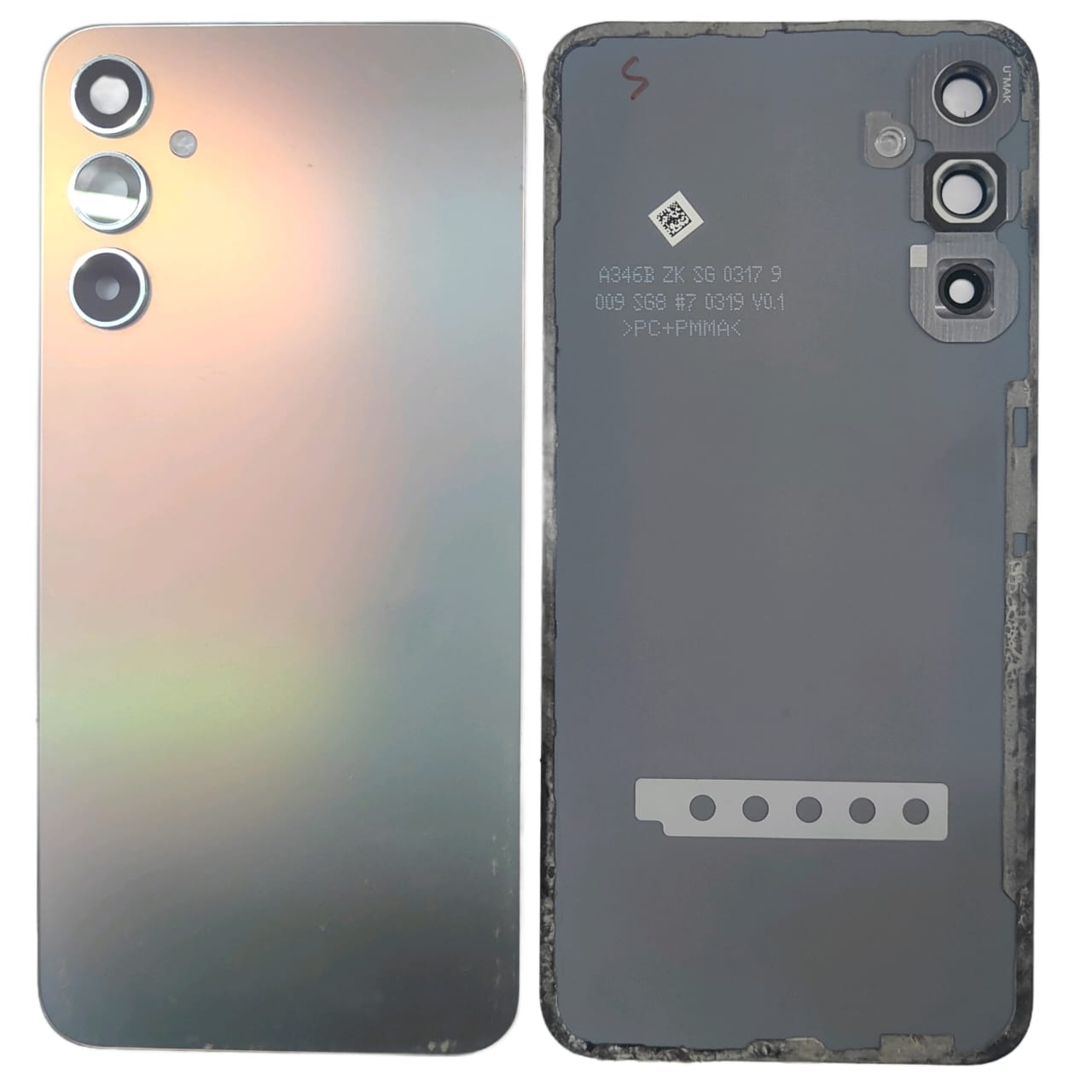Back Panel for Samsung Galaxy A34 5G Silver with Camera Lens - EGFix