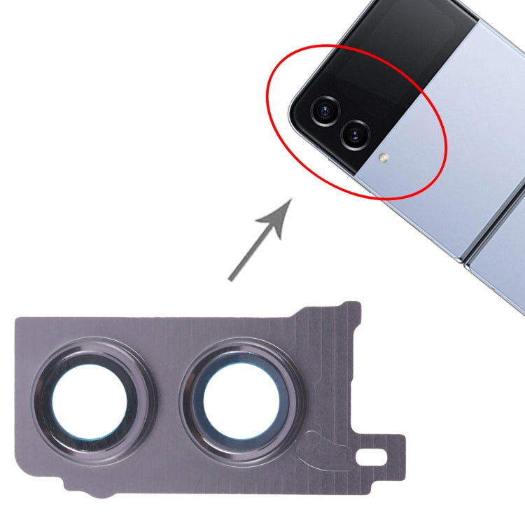 Camera Lens with Frame for Samsung Galaxy Z Flip 4 Black