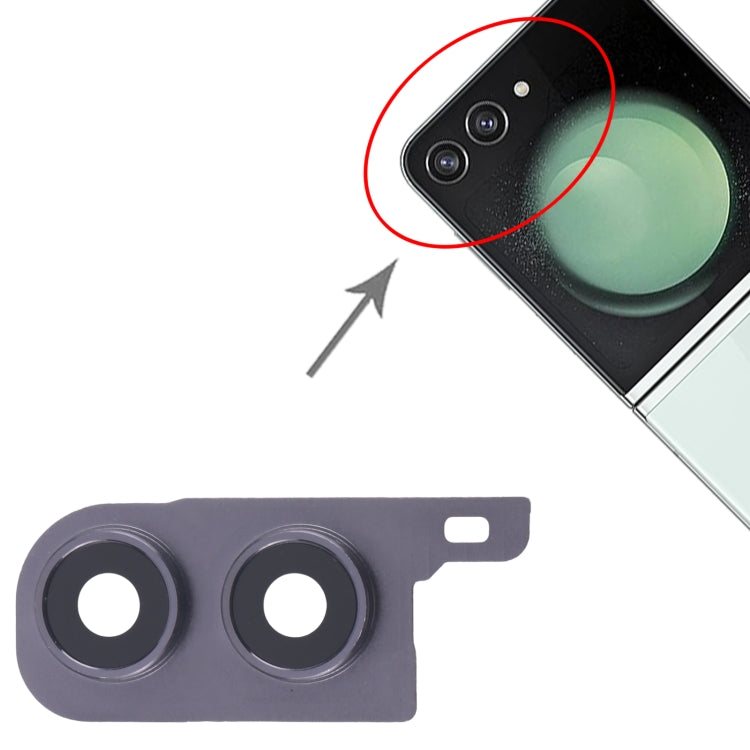 Camera Lens with Frame for Samsung Galaxy Z Flip 5 Black