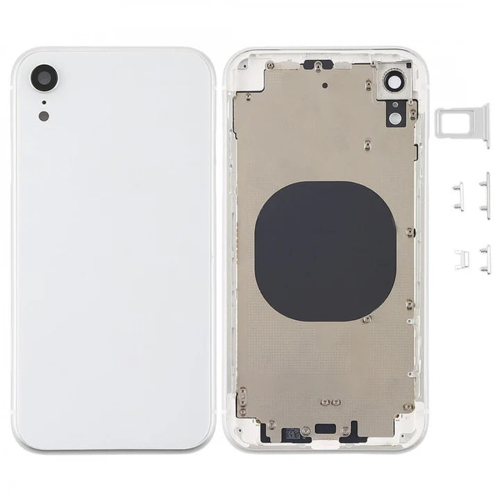 Complete Housing Body for iPhone XR White with Side Keys Sim Tray and Camera Lens