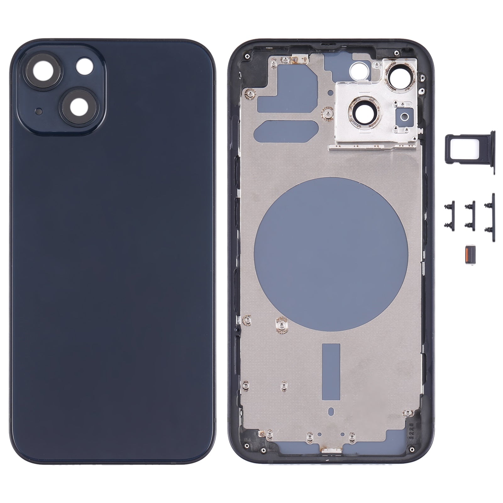 Complete Housing Body for iPhone 13 Black with Side Keys Sim Tray and Camera Lens