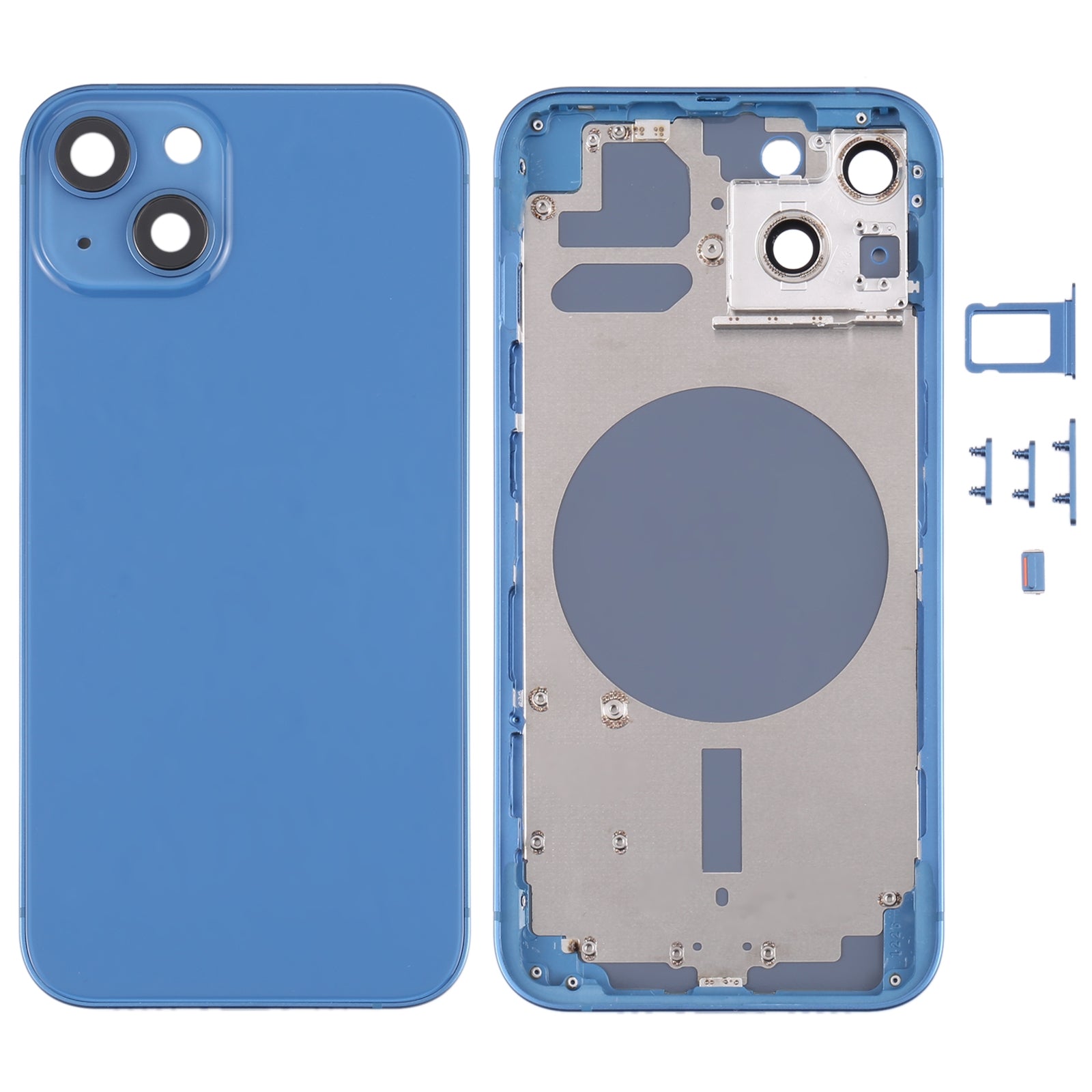 Complete Housing Body for iPhone 13 Blue with Side Keys Sim Tray and Camera Lens