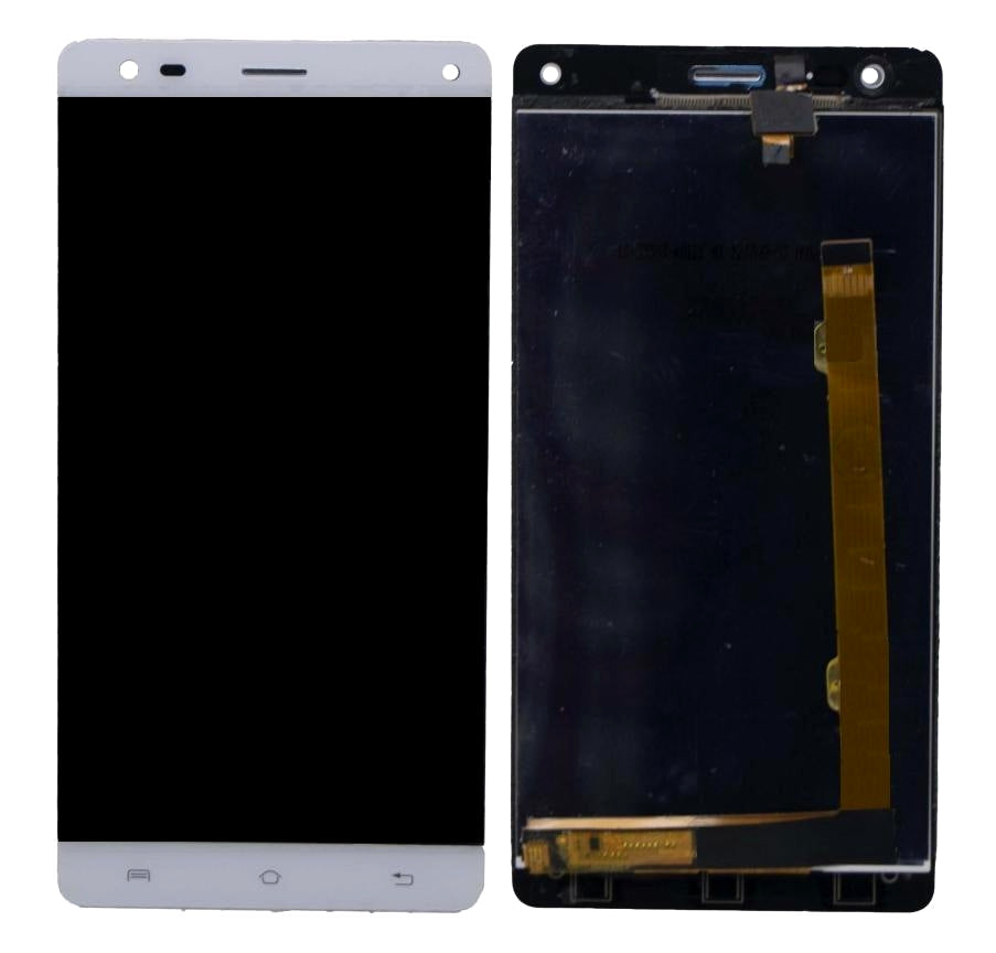Display for Lava V5 White (Screen Folder Combo)