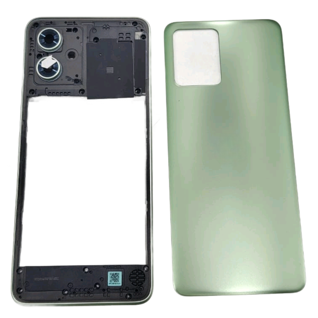 Complete Housing Body Back Panel with Chrome Bezel Ring for Motorola Moto G54 5G Green - EGFix