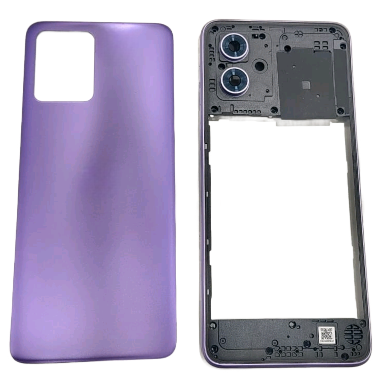 Complete Housing Body Back Panel with Chrome Bezel Ring for Motorola Moto G64 5G Purple - EGFix