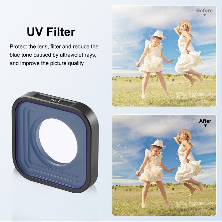 UV Lens Filter For GoPro Hero12Black/11 Black/11 Black Mini/10 Black/9 Black