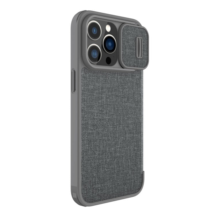 Back Cover Case Leather Finish For Apple iPhone 14 Pro Max Grey