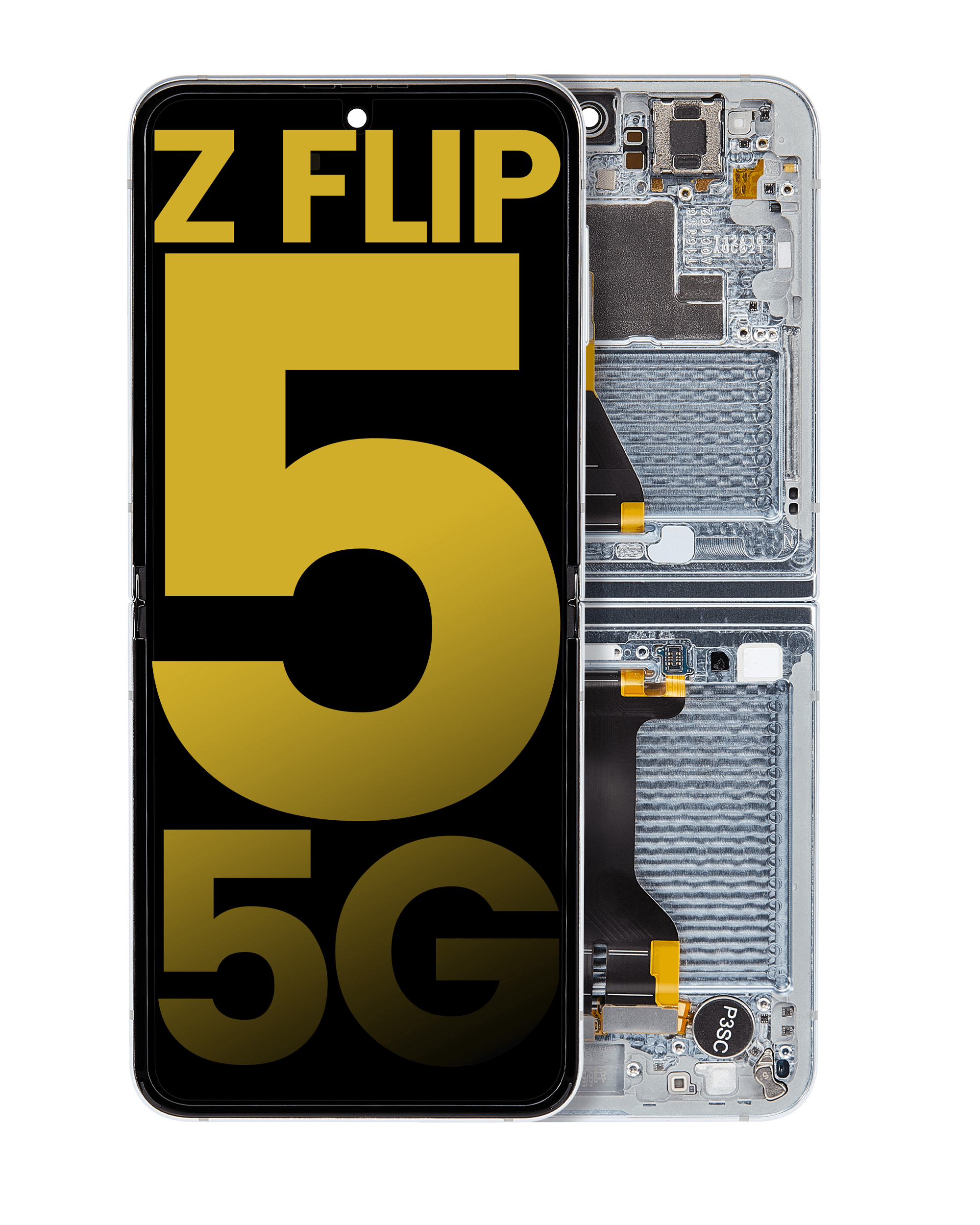 Internal OLED Display Screen for Samsung Galaxy Z Flip 5 5G Blue Foldable with Frame