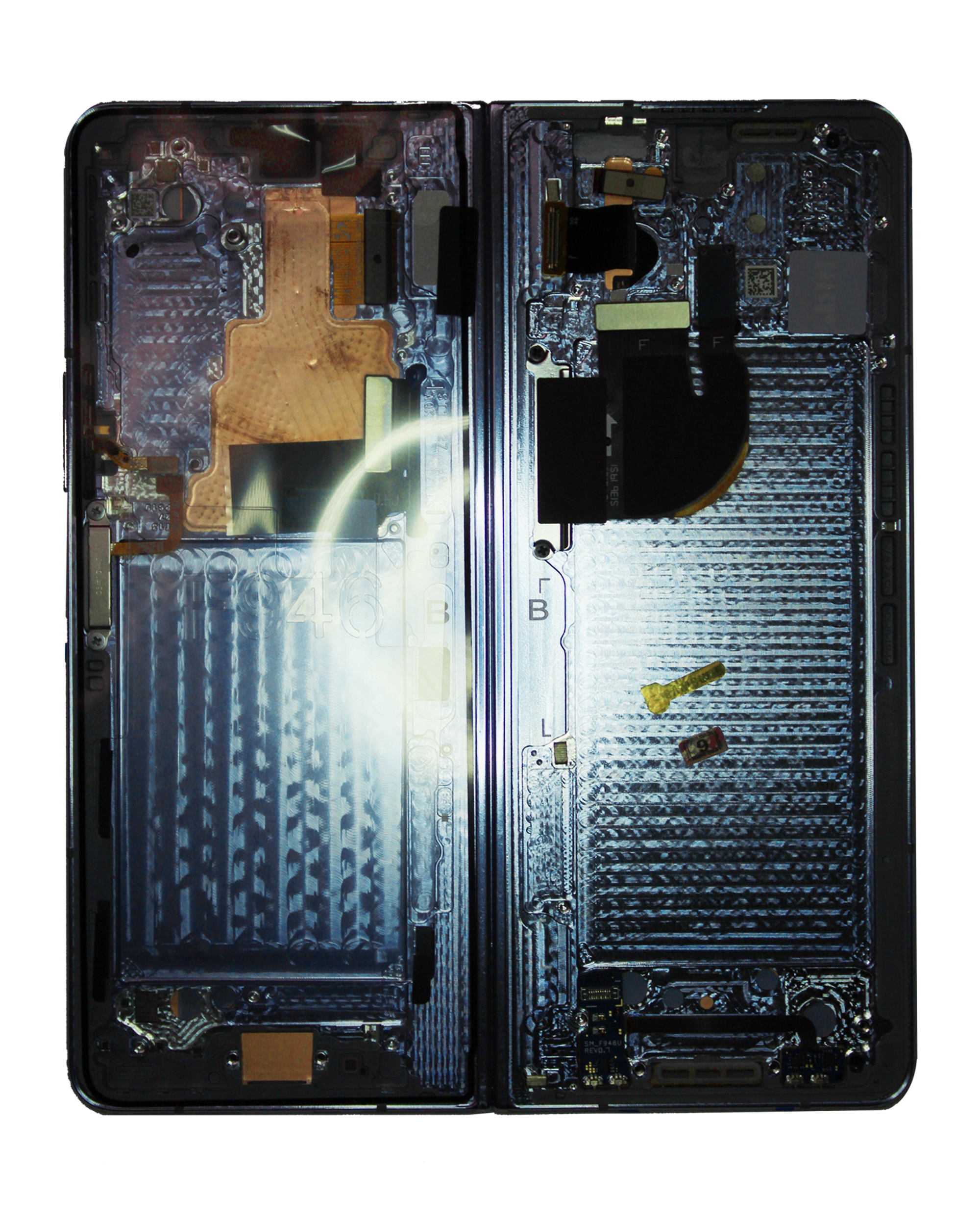 Internal OLED Display Screen for Samsung Galaxy Z Fold 5 5G Blue Foldable with Frame