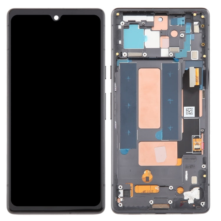 OLED Display Screen for Google Pixel 7A (Folder Combo) with Frame Black