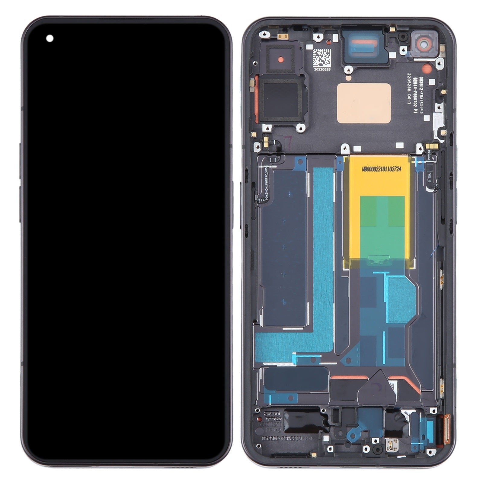 OLED Display Screen for Nothing Phone 1 A063 Black (Folder Combo) with Frame