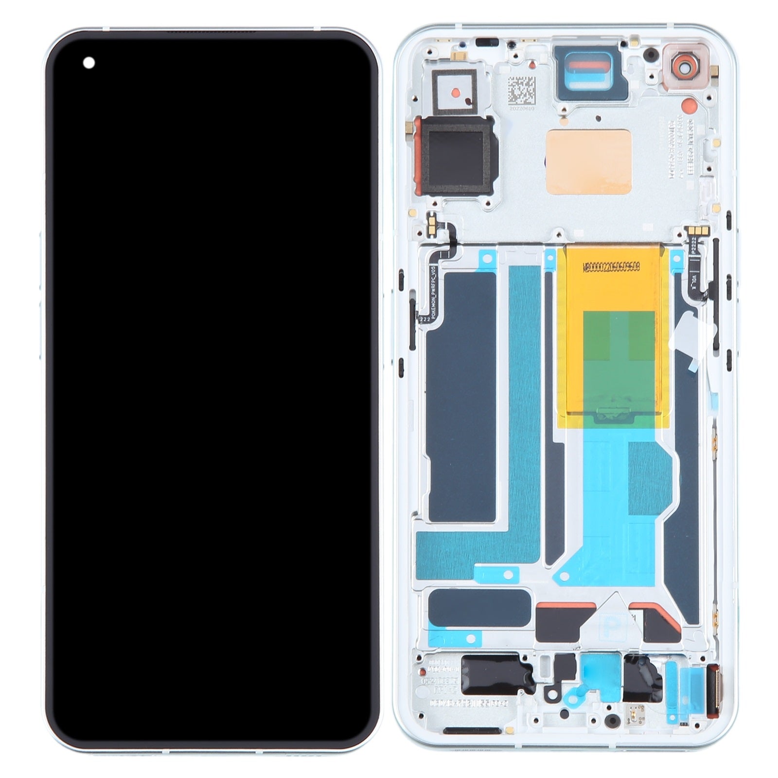 OLED Display Screen for Nothing Phone 1 A063 Silver Silver (Folder Combo) with Frame