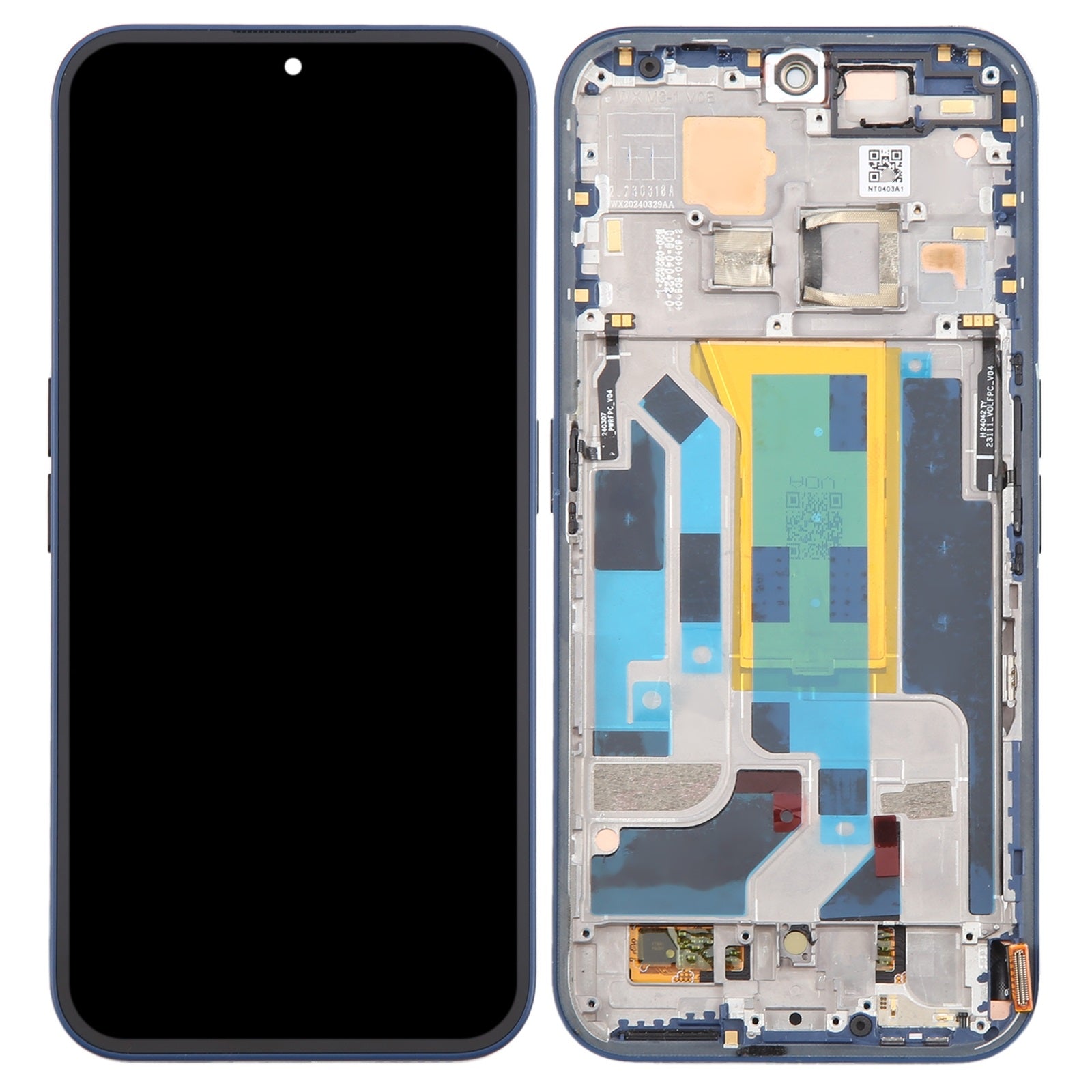 OLED Display Screen for Nothing Phone 2A A142 5G Blue (Folder Combo) with Frame