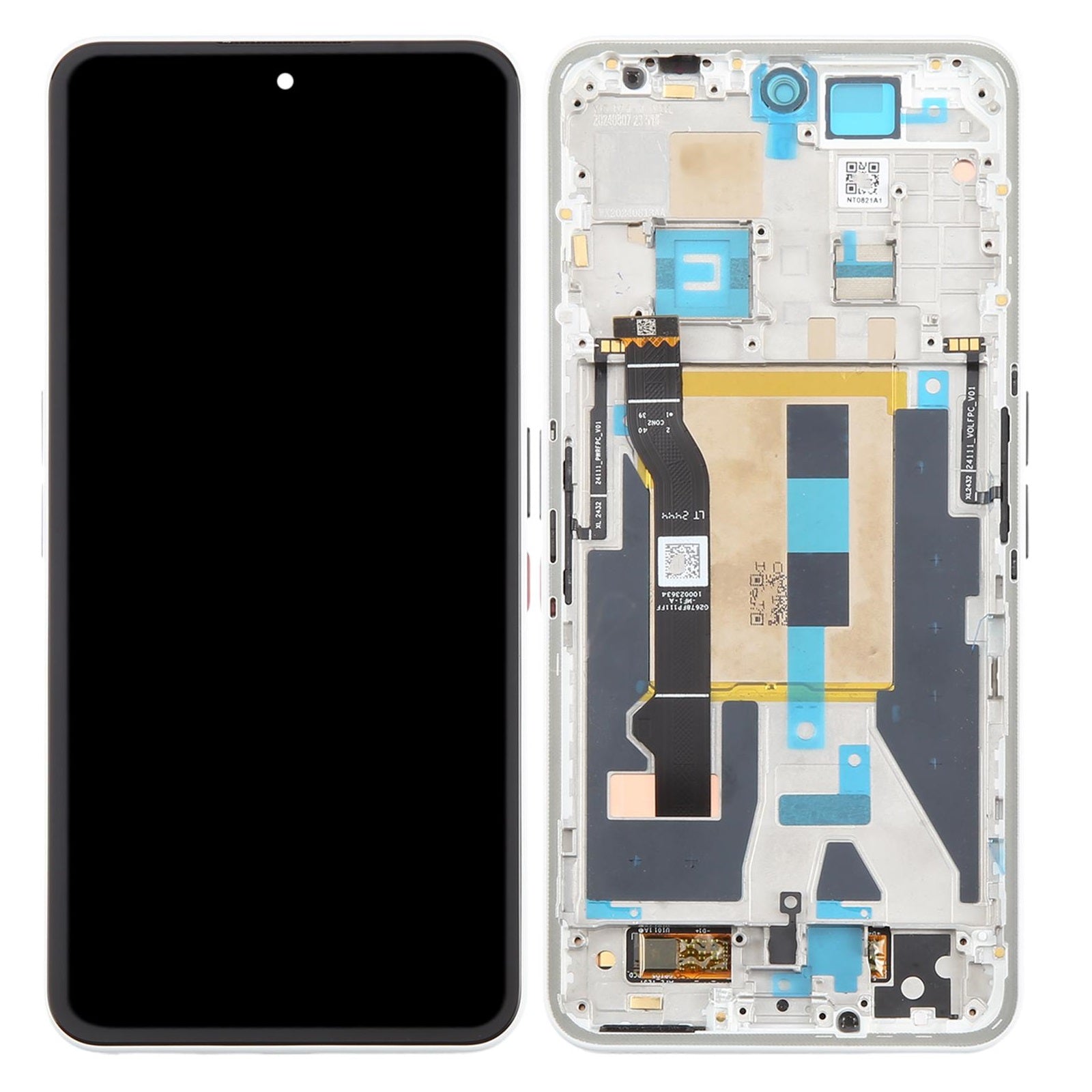 OLED Display Screen for Nothing Phone 3a A059 White (Folder Combo) with Frame