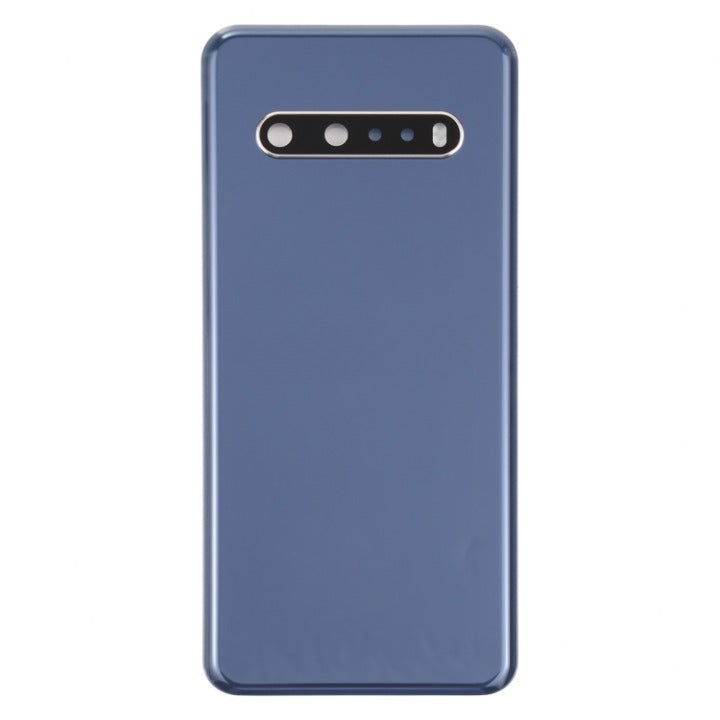 Back Glass Panel For LG V60 ThinQ 5G Blue With Lens