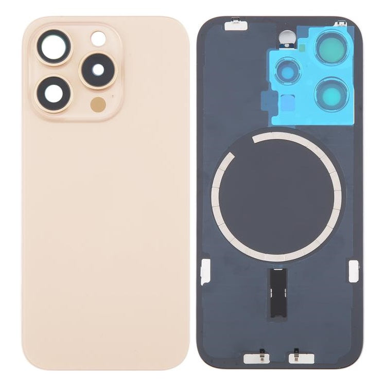 Back Glass Panel for Apple iPhone 16 Pro Desert Titanium Gold with Camera Lens Magsafe Magnet EGFix