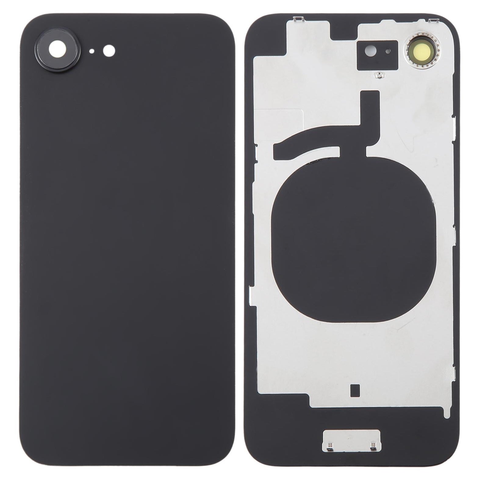 Back Glass Panel for Apple iPhone 16e Black with Camera Lens