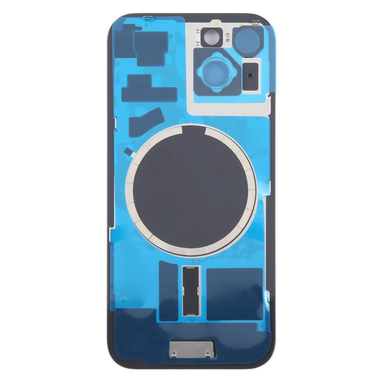 Back Glass Panel for for Apple iPhone 15 Black with Camera Lens and Magsafe Magnet - EGFix