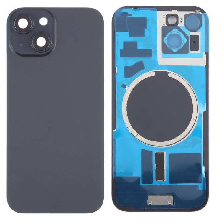 Back Glass Panel for for Apple iPhone 15 Black with Camera Lens and Magsafe Magnet - EGFix