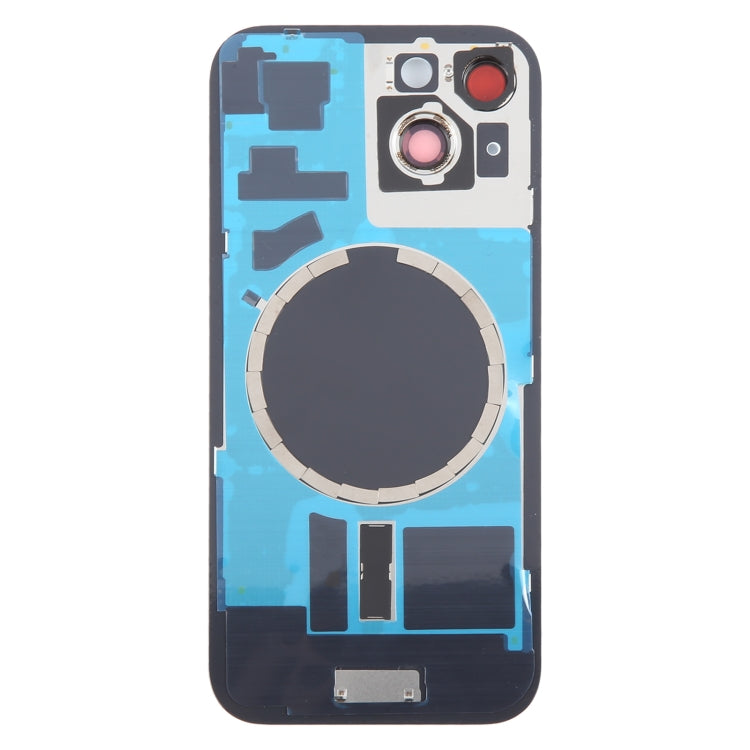 Back Glass Panel for for Apple iPhone 15 Blue with Camera Lens and Magsafe Magnet - EGFix