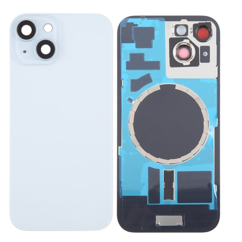 Back Glass Panel for for Apple iPhone 15 Blue with Camera Lens and Magsafe Magnet - EGFix