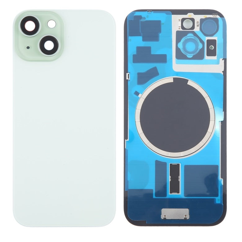 Back Glass Panel for for Apple iPhone 15 Green with Camera Lens and Magsafe Magnet - EGFix