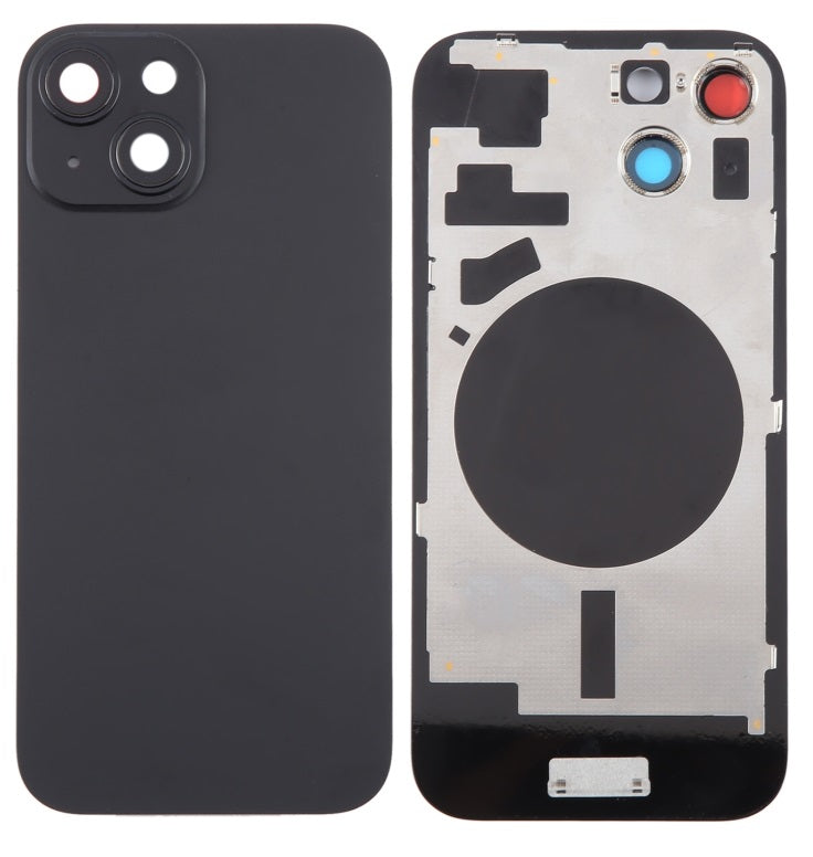 Back Glass Panel for for Apple iPhone 15 Plus Black with Camera Lens - EGFix