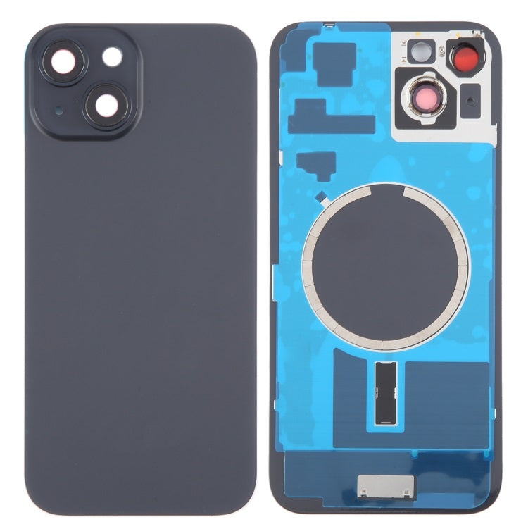 Back Glass Panel for for Apple iPhone 15 Plus Black with Camera Lens and Magsafe Magnet - EGFix