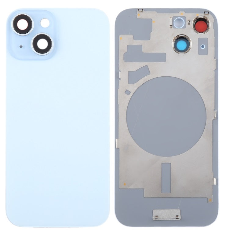 Back Glass Panel for for Apple iPhone 15 Plus Blue with Camera Lens - EGFix
